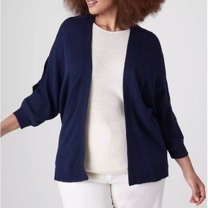 3/4 Sleeve Open Front Cardigan